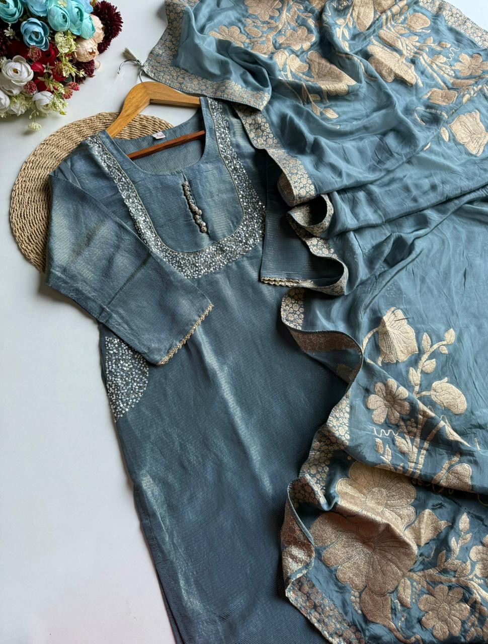 Ready-to-Stitch Silk Blend Suit