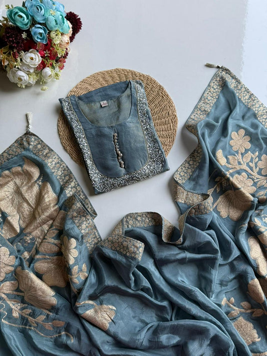 Ready-to-Stitch Silk Blend Suit