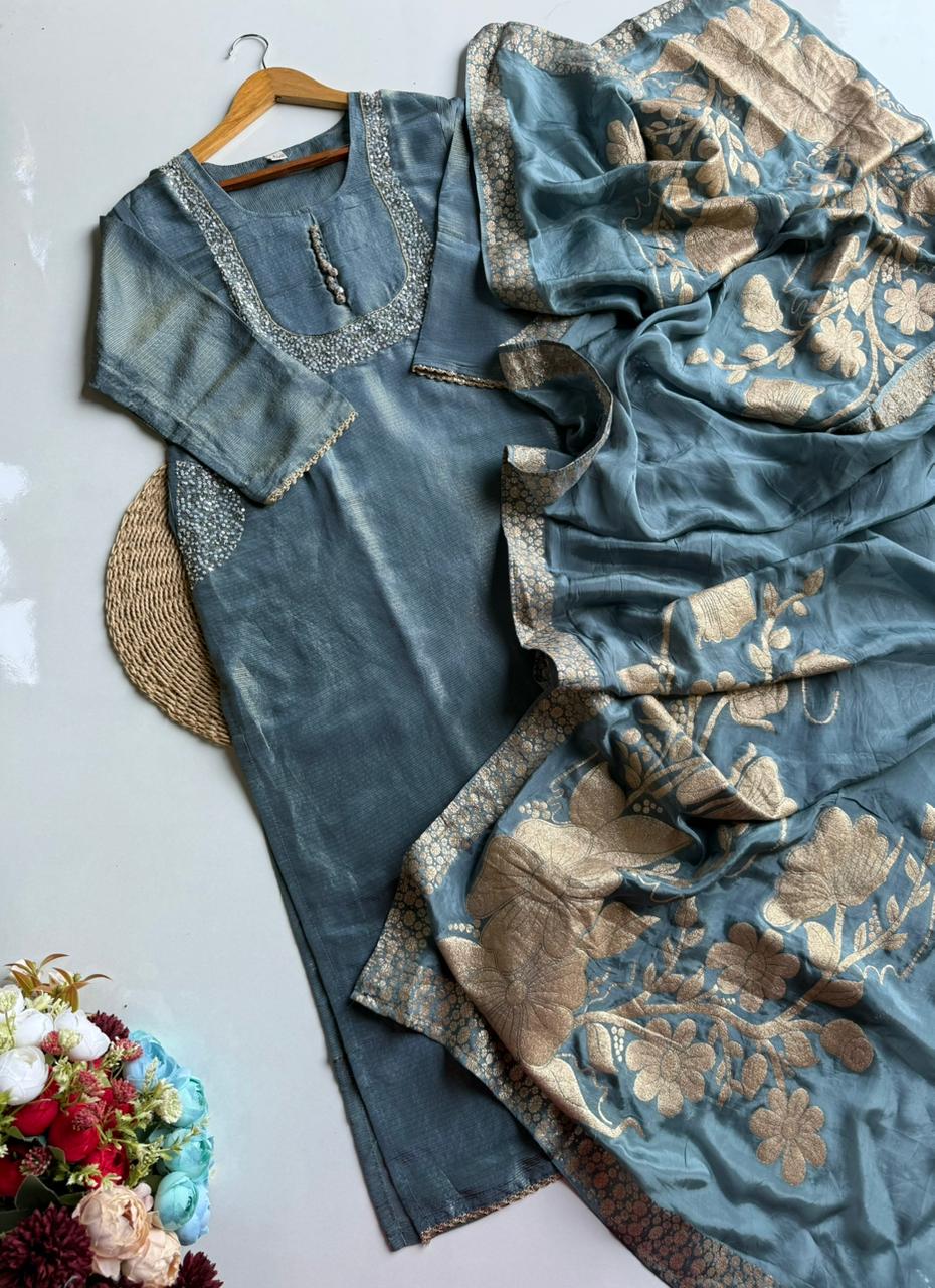 Ready-to-Stitch Silk Blend Suit